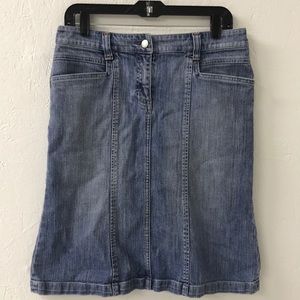 New York & Company Denim Skirt Jean Blue Pockets
